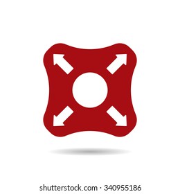 Remote controller's dial, knob, joystick template. icon. vector design