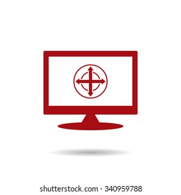Remote controller's dial, knob, joystick template. icon. vector design