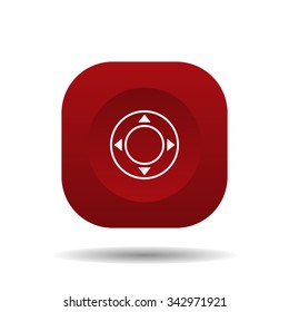 Remote controller's dial, knob, joystick template. icon. vector design
