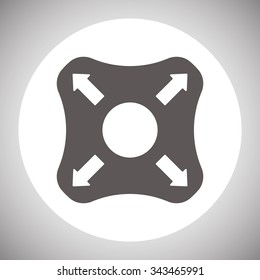 Remote controller's dial, knob, joystick template. icon. vector design
