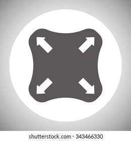 Remote controller's dial, knob, joystick template. icon. vector design
