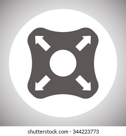 Remote controller's dial, knob, joystick template. icon. vector design