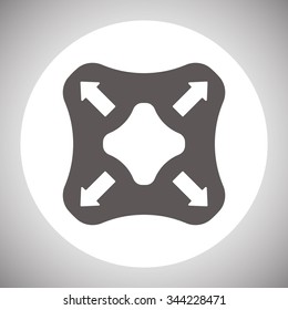 Remote controller's dial, knob, joystick template. icon. vector design