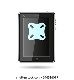 Remote controller's dial, knob, joystick template. icon. vector design