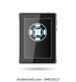 Remote controller's dial, knob, joystick template. icon. vector design