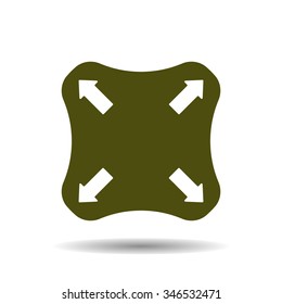 Remote controller's dial, knob, joystick template. icon. vector design