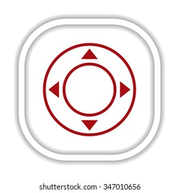 Remote controller's dial, knob, joystick template. icon. vector design