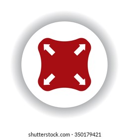 Remote controller's dial, knob, joystick template icon, vector illustration. Modern design. Flat design style