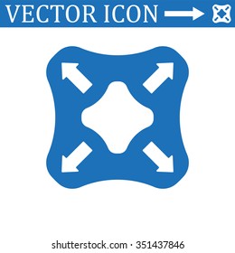 Remote controller's dial, knob, joystick template icon, vector illustration. Modern design. Flat design style