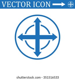 Remote controller's dial, knob, joystick template icon, vector illustration. Flat design style