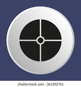 Remote controller's dial, knob, joystick icon