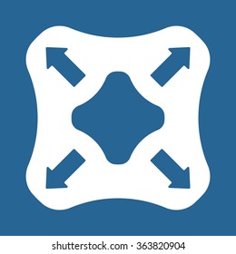 Remote controller's dial, knob, joystick template icon, vector illustration. Modern design. Flat design style