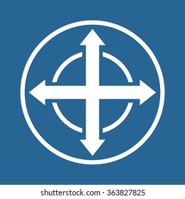 Remote controller's dial, knob, joystick template icon, vector illustration. Flat design style