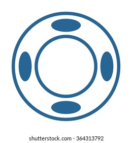 Remote controller's dial, knob, joystick template icon, vector illustration. Modern design. Flat design style