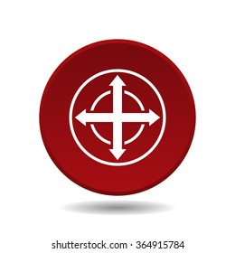 Remote controller's dial, knob, joystick template icon, vector illustration. Flat design style