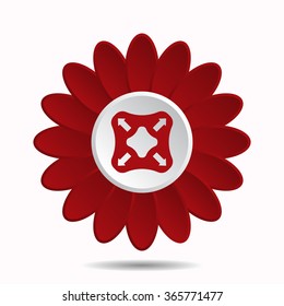 Remote controller's dial, knob, joystick template icon, vector illustration. Modern design. Flat design style
