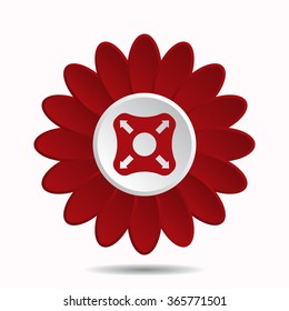 Remote controller's dial, knob, joystick template icon, vector illustration. Modern design. Flat design style