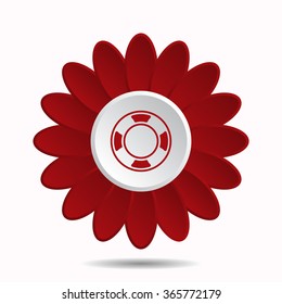 Remote controller's dial, knob, joystick template icon, vector illustration. Modern design. Flat design style