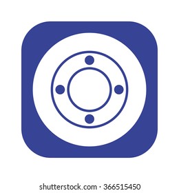 Remote controller's dial, knob, joystick template icon, vector illustration. Modern design. Flat design style