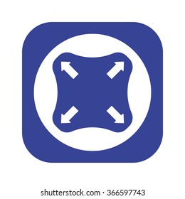 Remote controller's dial, knob, joystick template icon, vector illustration. Modern design. Flat design style
