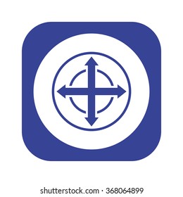 Remote controller's dial, knob, joystick template icon, vector illustration. Flat design style