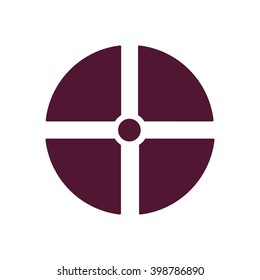 Remote controller's dial, knob, joystick  icon, vector illustration. Flat design style