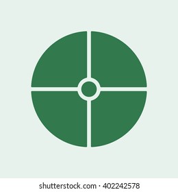 Remote controller's dial, knob, joystick icon, vector illustration. Flat design style.