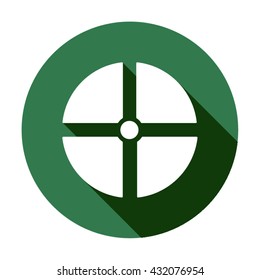 Remote controller's dial, knob, joystick   icon, vector illustration.  Flat design style.