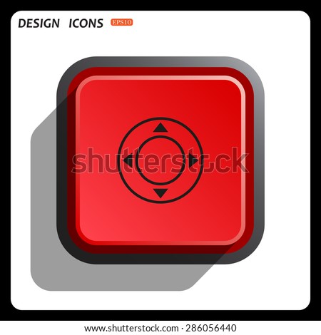 Remote controller's dial, knob, joystick template. icon. vector design