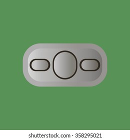 Remote controller's knob, joystick  icon vector illustration. Flat design  