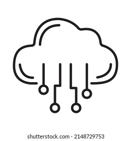 Remote database, Digital transformation for education. Electronic idea, isolated editable illustration vector