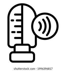 Remote desk smart lightbulb icon. Outline Remote desk smart lightbulb vector icon for web design isolated on white background