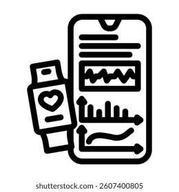 remote diagnostics tool healthcare innovation line icon vector. remote diagnostics tool healthcare innovation sign. isolated contour symbol black illustration