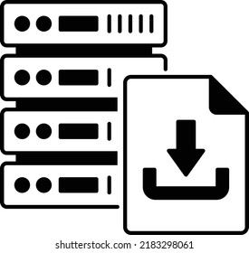 Remote Down Time Vector Icon Design, Cloud Processing Symbol, Computing Services Sign, Web Services and Data Center stock illustration, Server Download area Concept