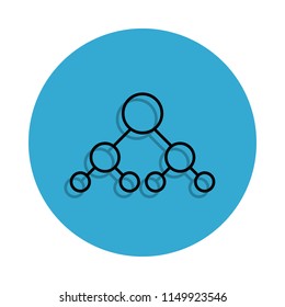remote education icon. Element of school for mobile concept and web apps icon. Thin line icon with shadow in badge for website design and development, app development