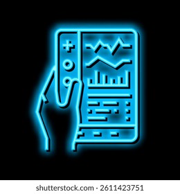 remote health care neon light sign vector. remote health care illustration