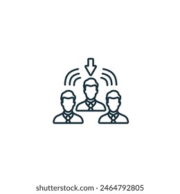 Remote Hiring icon. Monochrome simple Remote Work icon for templates, web design and infographics