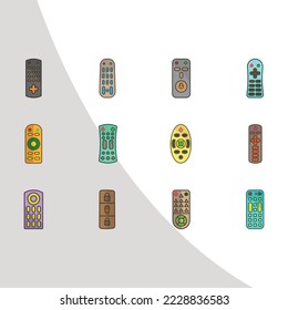 Remote Icon Bundle, Remote Icons Color, Remotes Eps, Icon Bundle, Roku Remote Eps, Remotes, Remote Control Eps, Cut File