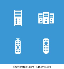 Remote icon. collection of 4 remote filled icons such as . editable remote icons for web and mobile.