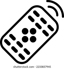 remote icon, remote control tv, line style on white background..eps
