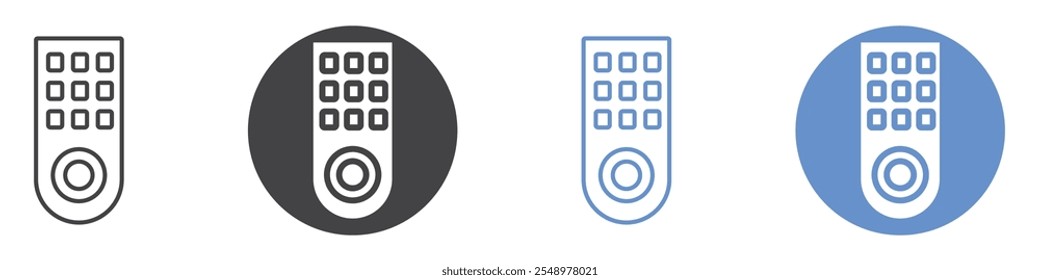 Entferntes Symbol, flache Linie, Symbol-Set.