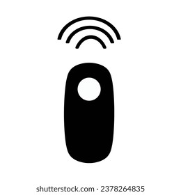 Icono remoto aislado en fondo blanco.
