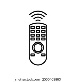 Remote icon linear logo isolated