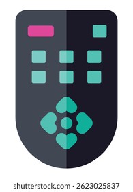 Remote icon. Modern remote control silhouette vector illustration website logo design. Flat style control for tv vector sign symbol isolated on white background. TV remote controller sign.