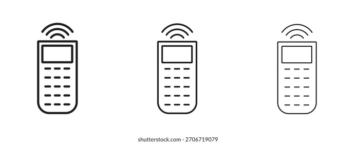 Icono remoto con estilo de contorno, diseños de Ilustración vectorial