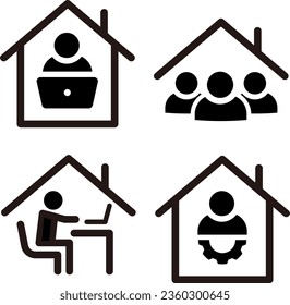 Remote icon set : vector