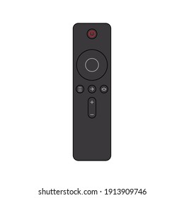 Remote icon. Thin linear remote outline icon isolated on white background color editable