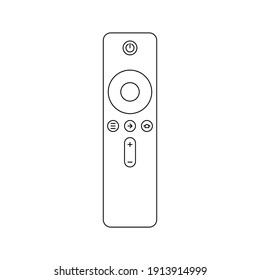 Remote icon. Thin linear remote outline icon isolated on white background editable color