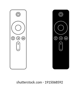 Remote icon. Thin linear remote outline icon isolated on white background color editable