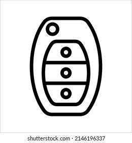 Remote-Symbol. Dünne lineare Remote-Umrisssymbol aus intelligenter Haussammlung einzeln auf weißem Hintergrund